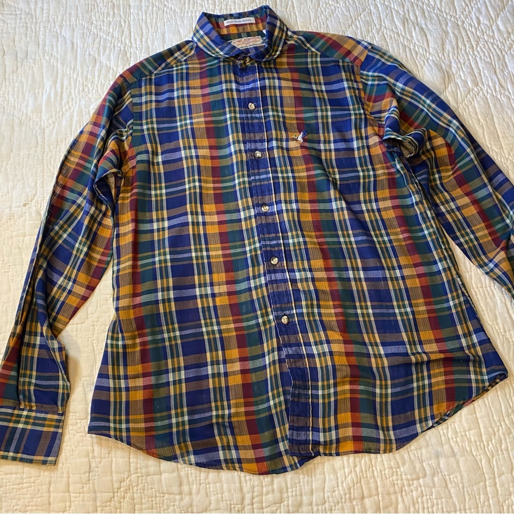 Vintage Flying Scotsman Mallard Duck Plaid Shirt M L